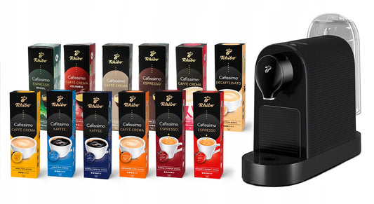 Ekspres ciśnieniowy Tchibo Cafissimo PURE+ (czarny) 120 kapsułek(Ekspres ciśnieniowy Tchibo Cafissimo PURE+ (czarny) 120 kapsułek)