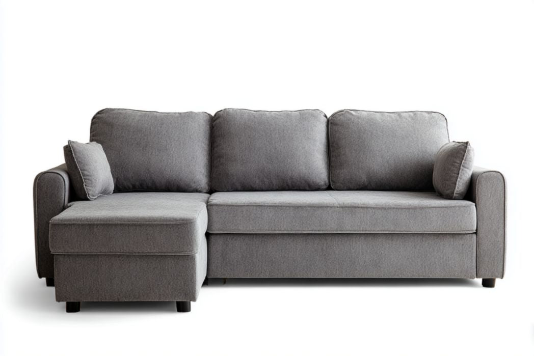 Narożnik z tkaniny do salonu z siedziskiem do wypoczynku - 220 x 90 x 85cm