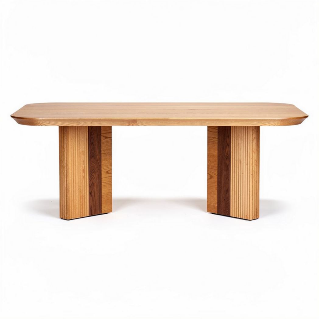 Stół jadalniany z naturalnego drewna do użytku w jadalni - 200 x 100 x 75cm