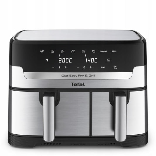Tefal Frytkownica beztłuszczowa Tefal Grill EY905D 8.3l dwukomorowa Air Fryer(Frytkownica beztłuszczowa Tefal Grill EY905D 8.3l dwukomorowa Air Fryer')